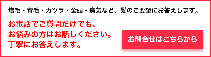 お電話でご質問だけでも、お悩みの方はお話ください。丁寧にお答えします。